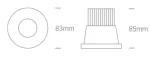 SPOT INCASTRAT LED 12W IP65 WHITE 10112P