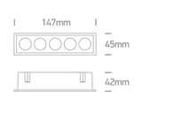 SPOT INCASTRAT LED 12W LINIAR 50012H BLACK