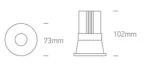 SPOT INCASTRAT LED 12W WHITE-BLACK 10112K