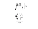 SPOT INCASTRAT LED 15W BOBBY MIRROR