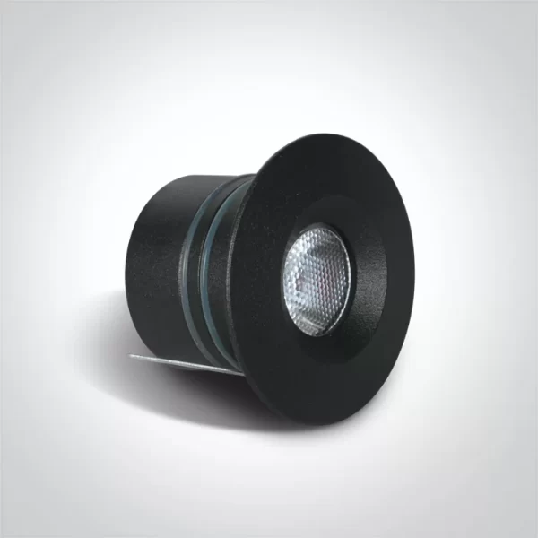 SPOT INCASTRAT LED 3W MINI NEGRU IP65 10103M