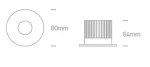 SPOT INCASTRAT LED 6,5W IP65 10107DB BLACK