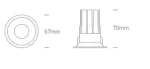 SPOT INCASTRAT LED 6,5W IP65 CCTV 10107WP BLACK