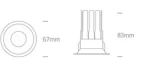 SPOT INCASTRAT LED 7W DARK WHITE 10107DC