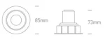 SPOT INCASTRAT LED 7W ORIENTABIL BLACK-BRASS 11107K