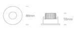 SPOT INCASTRAT LED 8W DARK-LIGHT IP54 WHITE 10108H