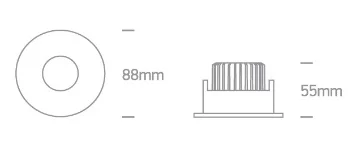SPOT INCASTRAT LED 8W DARK-LIGHT IP54 WHITE 10108H