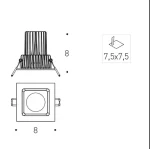 SPOT INCASTRAT LED 9W JANGO PATRAT DARK 1190