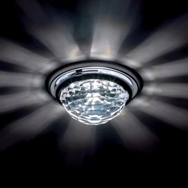 SPOT INCASTRAT SWAROVSKI BEC LED CRISTAL ARGINTIU