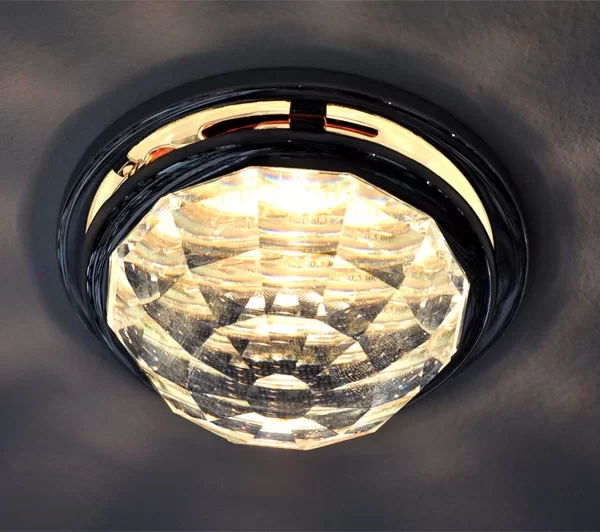 SPOT INCASTRAT SWAROVSKI BEC LED CRISTAL ARGINTIU