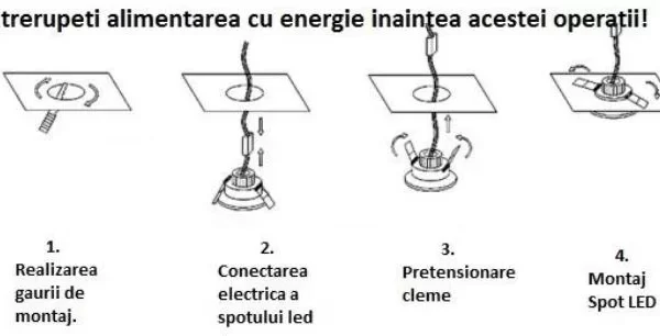 SPOT INCASTRAT SWAROVSKI BEC LED PRISMA AURIU 24K