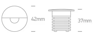 SPOT SCARA LED 1W ROTUND 68070 BLACK IP65