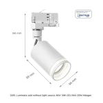 SPOT SINA 230V BEC GU10 10W MADARA MINI RING WHITE