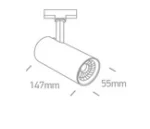 SPOT SINA 230V LED 10W COB 3000K 65642AT BLACK