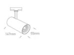 SPOT SINA 230V LED 10W COB 3000K 65642AT WHITE