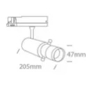 SPOT SINA 230V LED 12W SUPER NARROW ZOOM 65668T BLACK