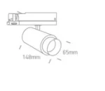 SPOT SINA 230V LED 15W ZOOM 65650AT BLACK