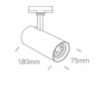 SPOT SINA 230V LED 20W CYLINDER COB 3000K BLACK