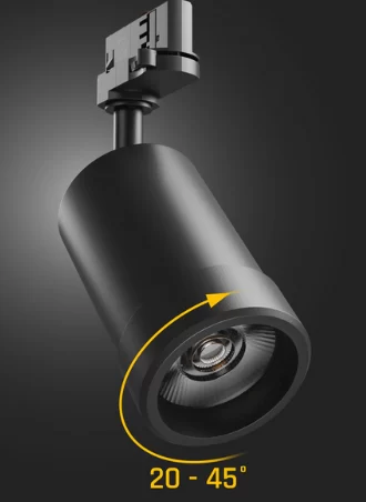 SPOT SINA 230V LED 20W PAVA BASIC CCT ZOOM BLACK