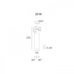 SPOT SINA 230V LED 20W SLIM BLACK