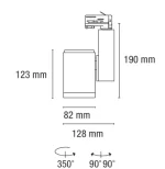 SPOT SINA 230V LED 25W SKA BLACK