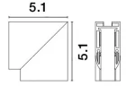 ULTRASLIM MAGNETIC CORNER APARENT VERTICAL