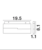 ULTRASLIM MAGNETIC LED 12W MULTISPOT ADJUST 48V DALI BLACK